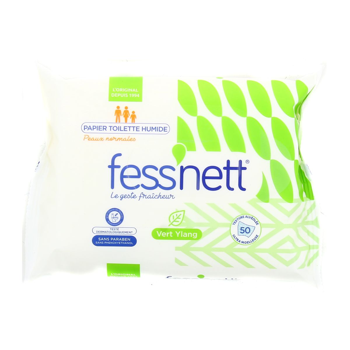 Acheter Fess Net Lingettes de toilette peaux normales, 50 lingettes