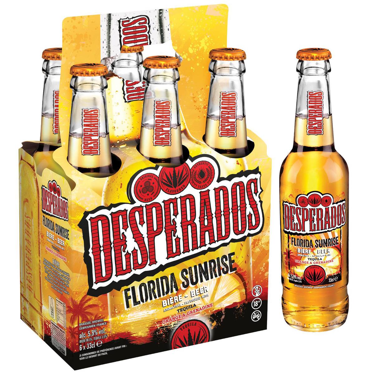 Desperados Florida Sunrise Bière aromatisée à la tequila orange et