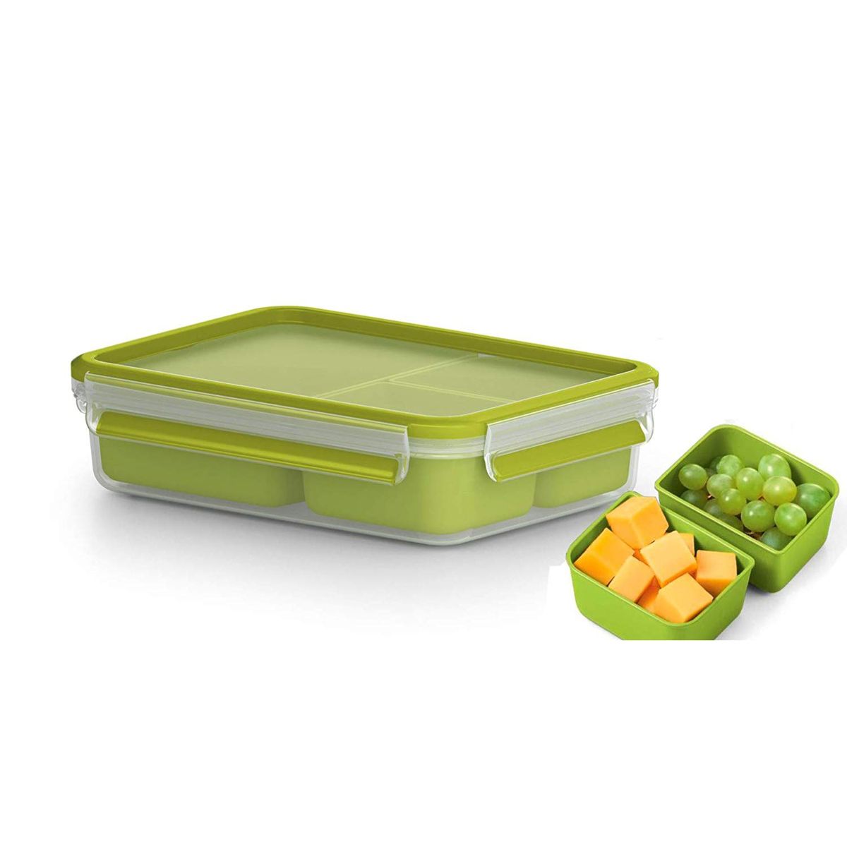 4009049449210 - Emsa - Boite snack rect. Clip&Go 3 compartiments