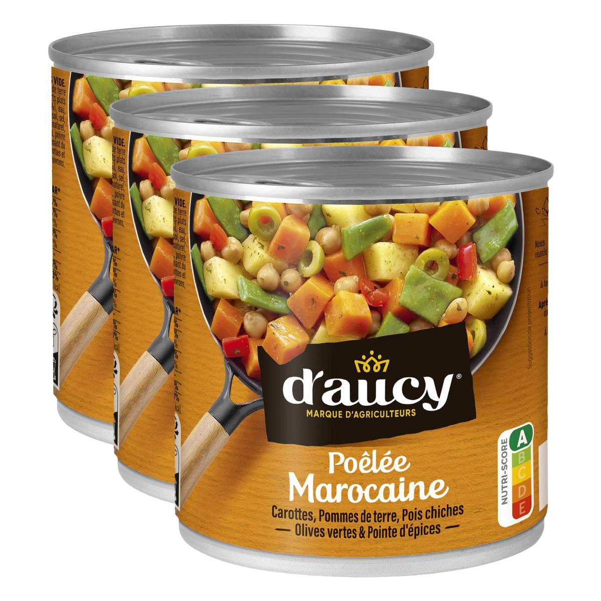 2050000399510 - D'aucy - Poêlée Marocaine- Carottes, Pommes de Terre, Pois Chiches, Olives Vertes et Pointe d'Epices