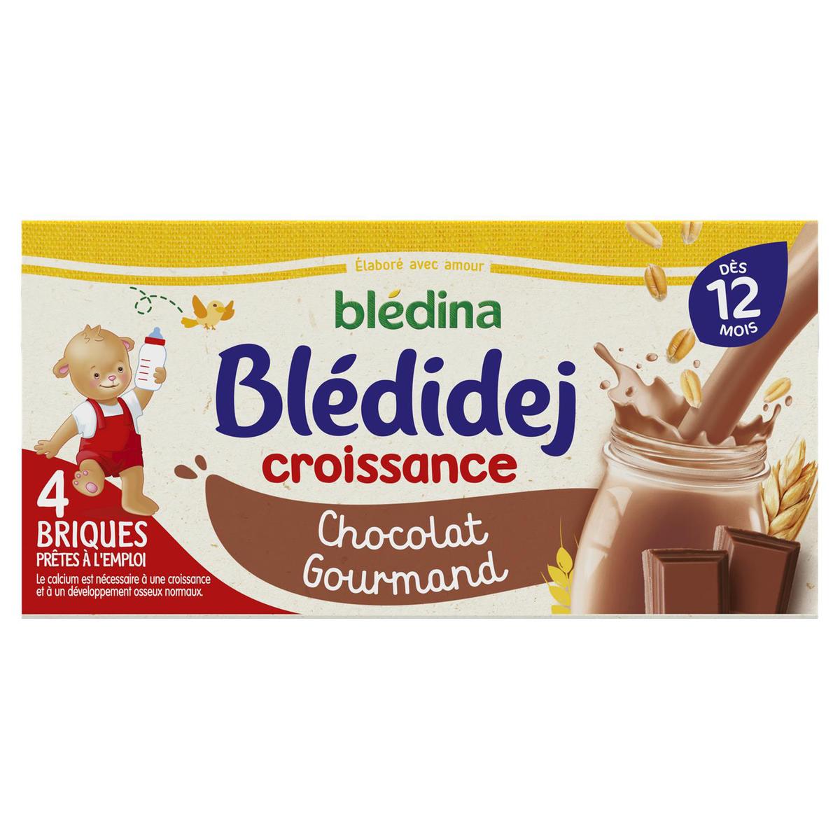 Blédina - Blédi'dej Céréales Lactées Chocolat Brique Bébé Dès 12 mois
