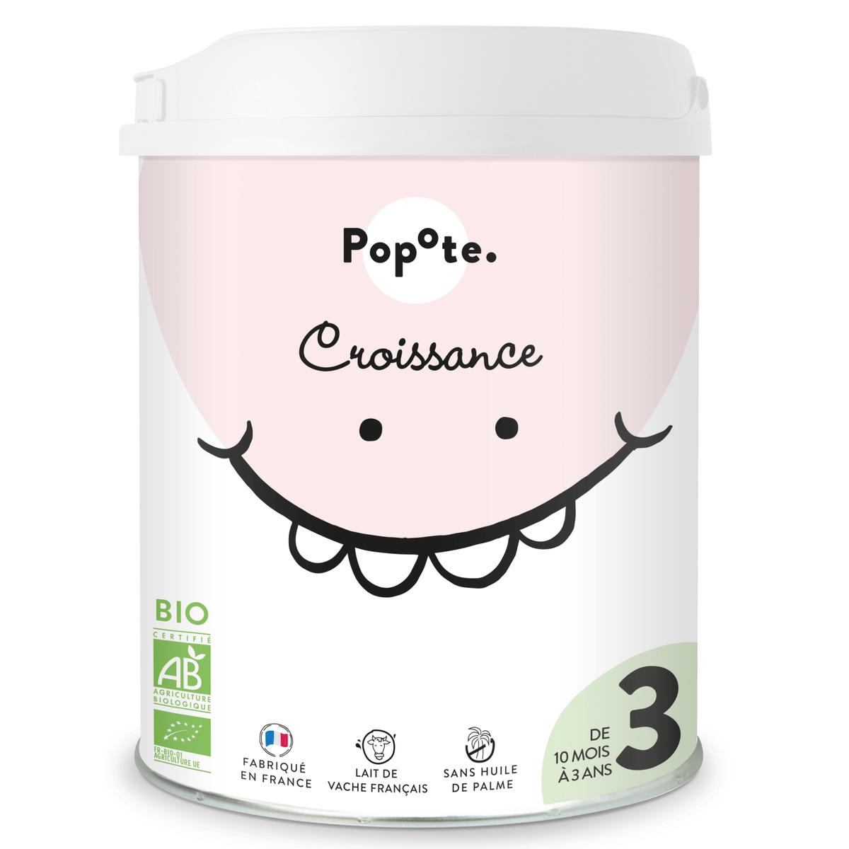 3760262841311 - Popote - Lait de Croissance Bio 3 en Poudre, Dès 10 Mois
