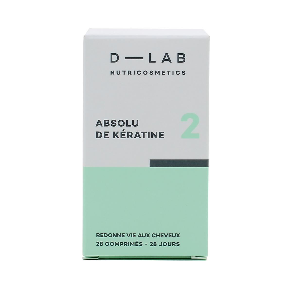 3701026311411 - D-Lab - Absolu de Kératine Comprimés 1 mois - Anti-chute & Réparation - Compléments alimentaires