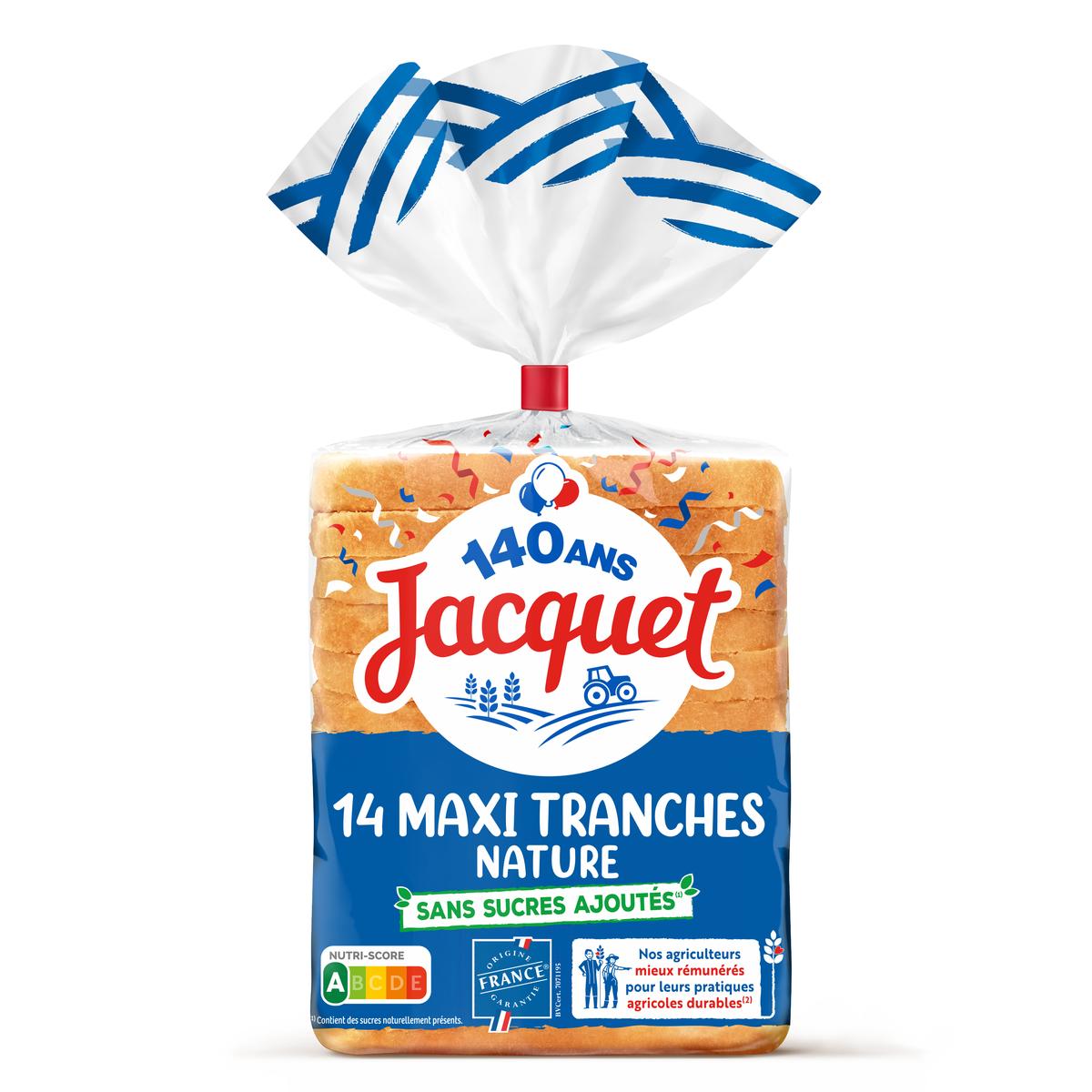 3029330022411 - Jacquet - Pain de Mie Nature Maxi Tranche Sans Sucre Ajouté