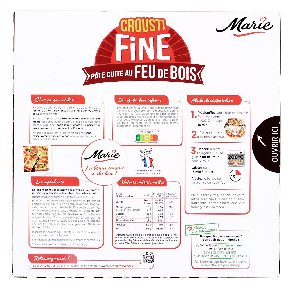 3248830002611 - Marie - Pizza Feu de Bois Tomate Mozzarela