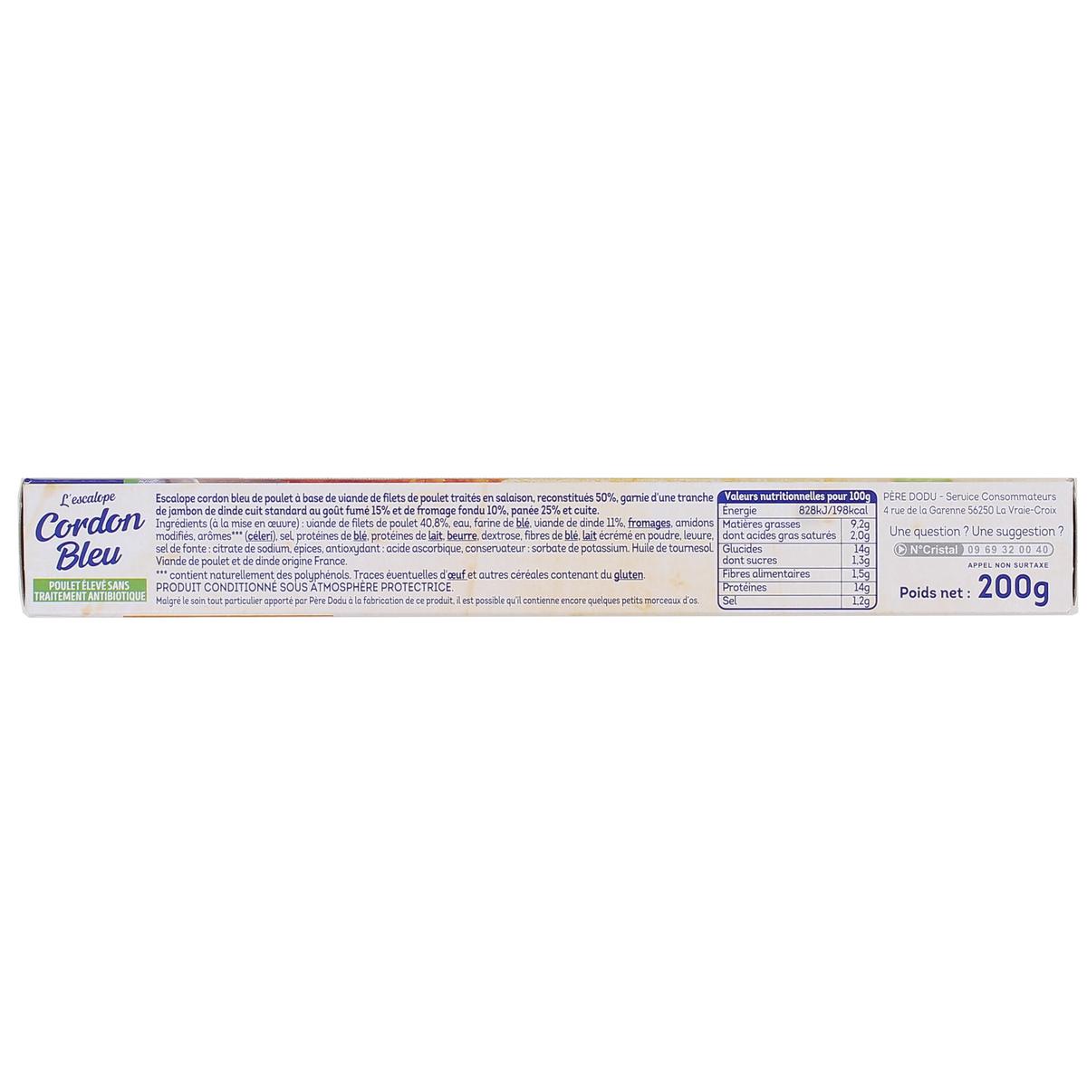 3596690773111 - Père Dodu - Escalopes Cordon Bleu Sans Traitement Antibiotique