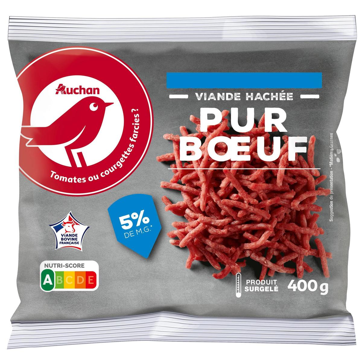3596710463411 - Auchan - Viande hachée pur boeuf 5% mg