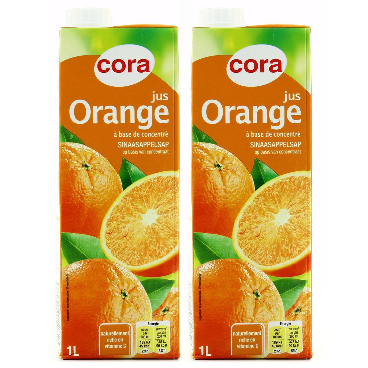 Achat Vente Promotion Cora Jus D Orange Lot De 2 Briques De 1l