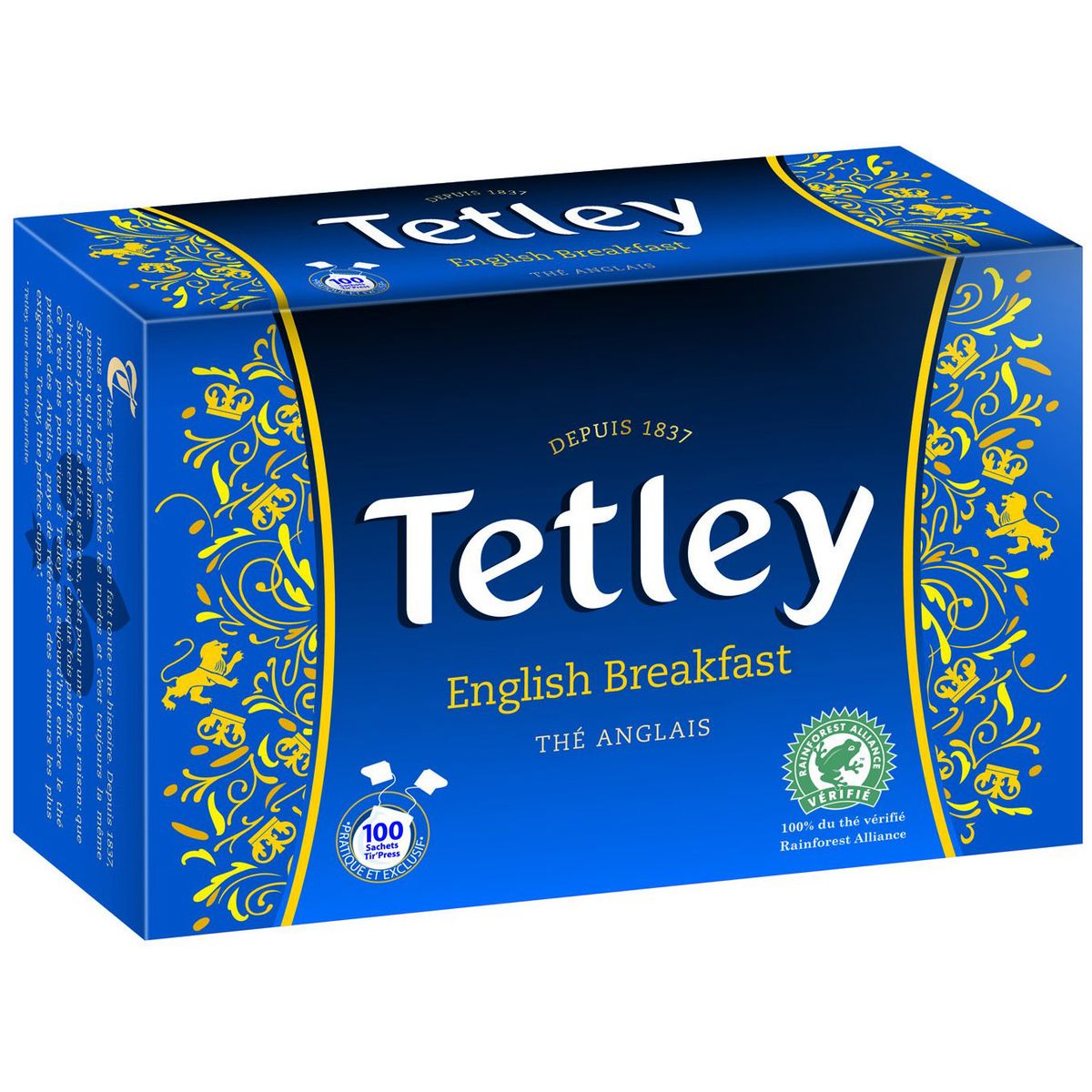 Livraison à domicile Tetley Thé Anglais, 100 sachets