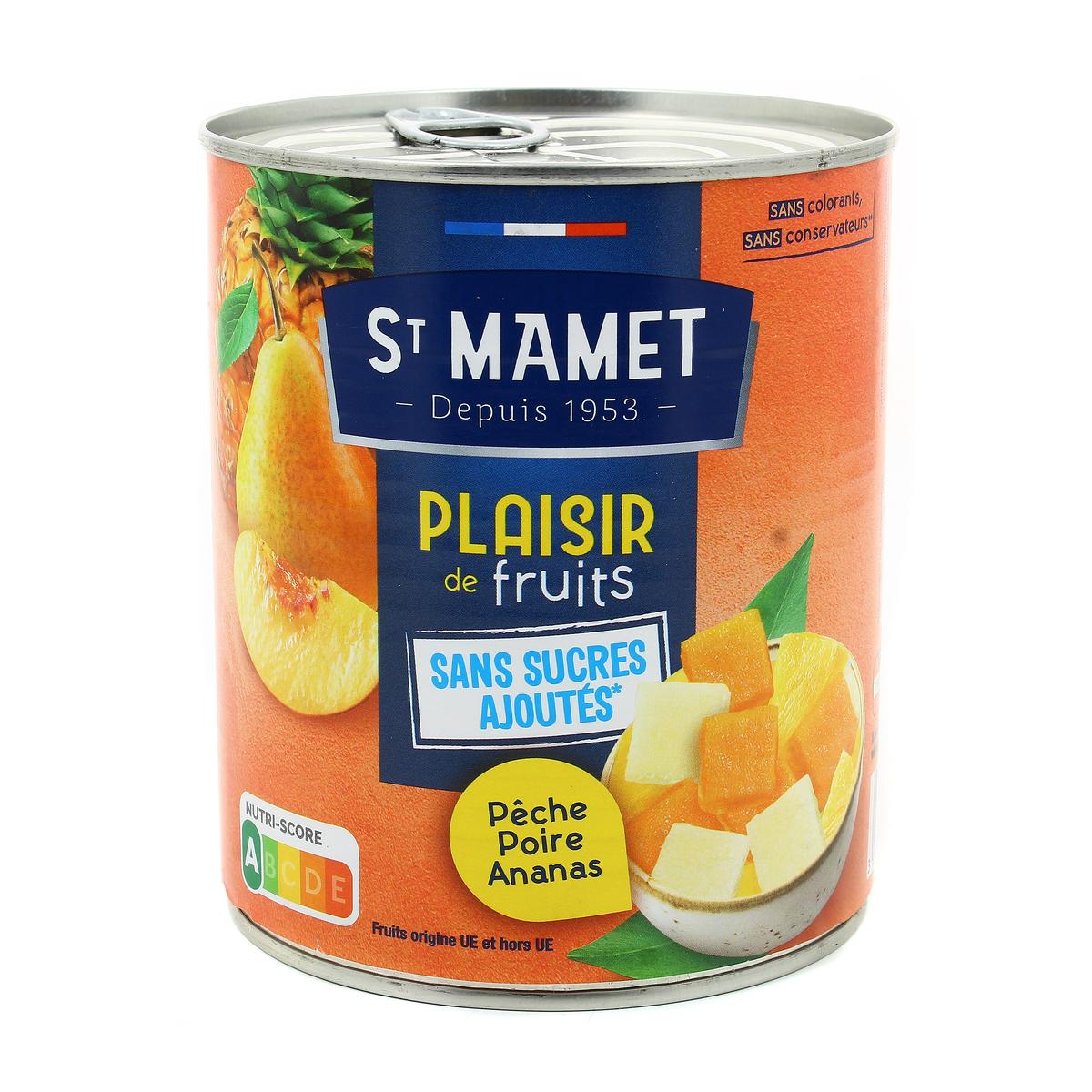 3080920994211 - St Mamet - Plaisir de fruits - Pêche Poire Ananas sans sucres ajoutés 4/4