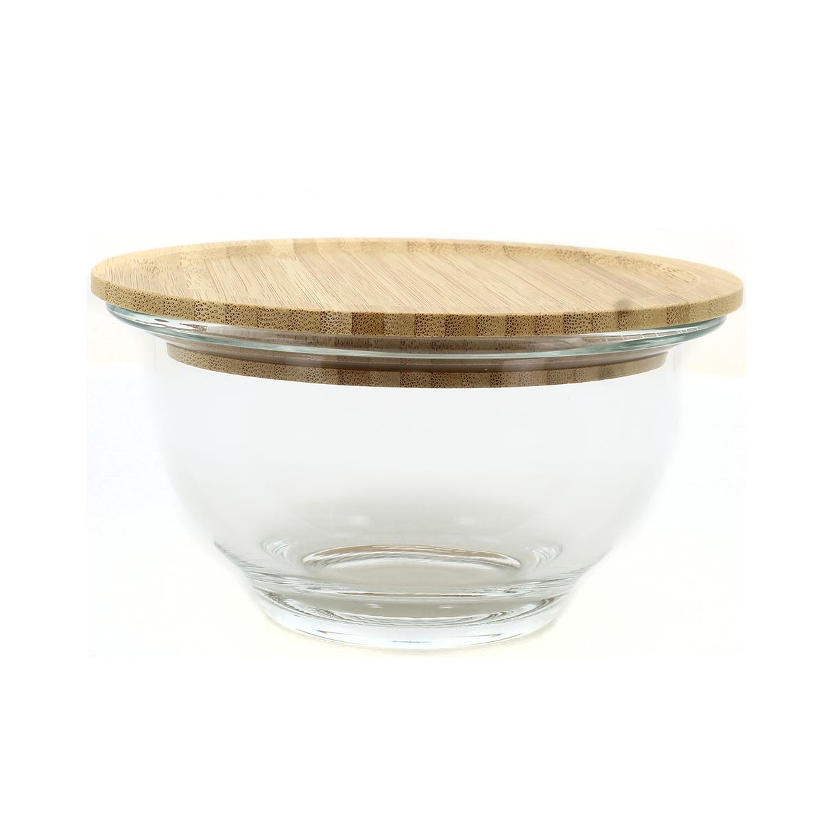 5420059856611 - Point virgule - Bol en verre avec couvercle en bambou