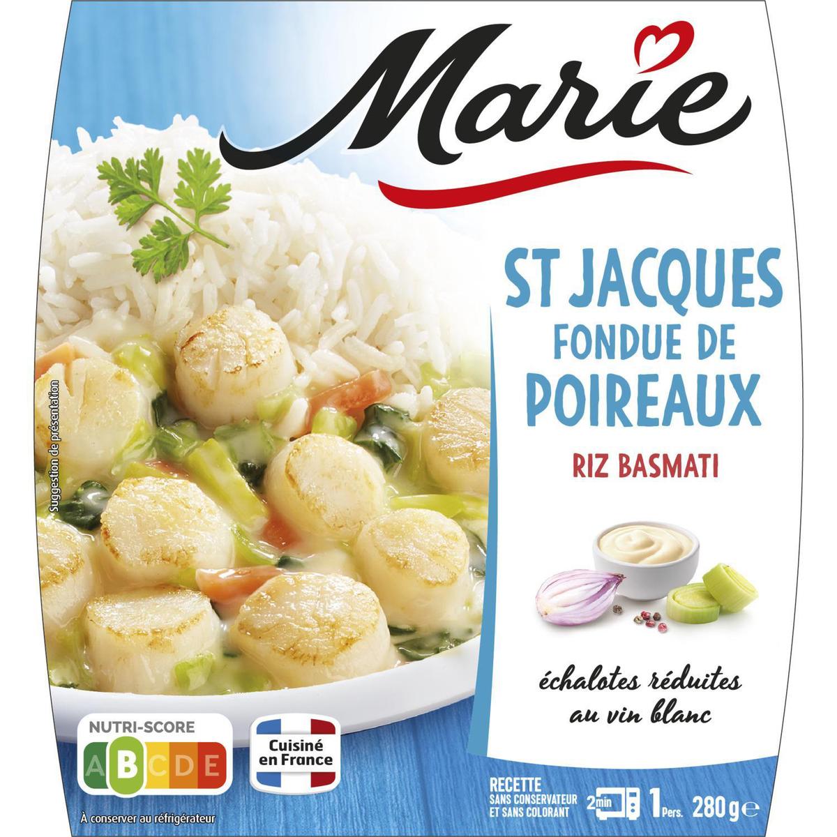 3248832967611 - Marie - Saints-Jacques Fondue de Poireaux Riz Basmati