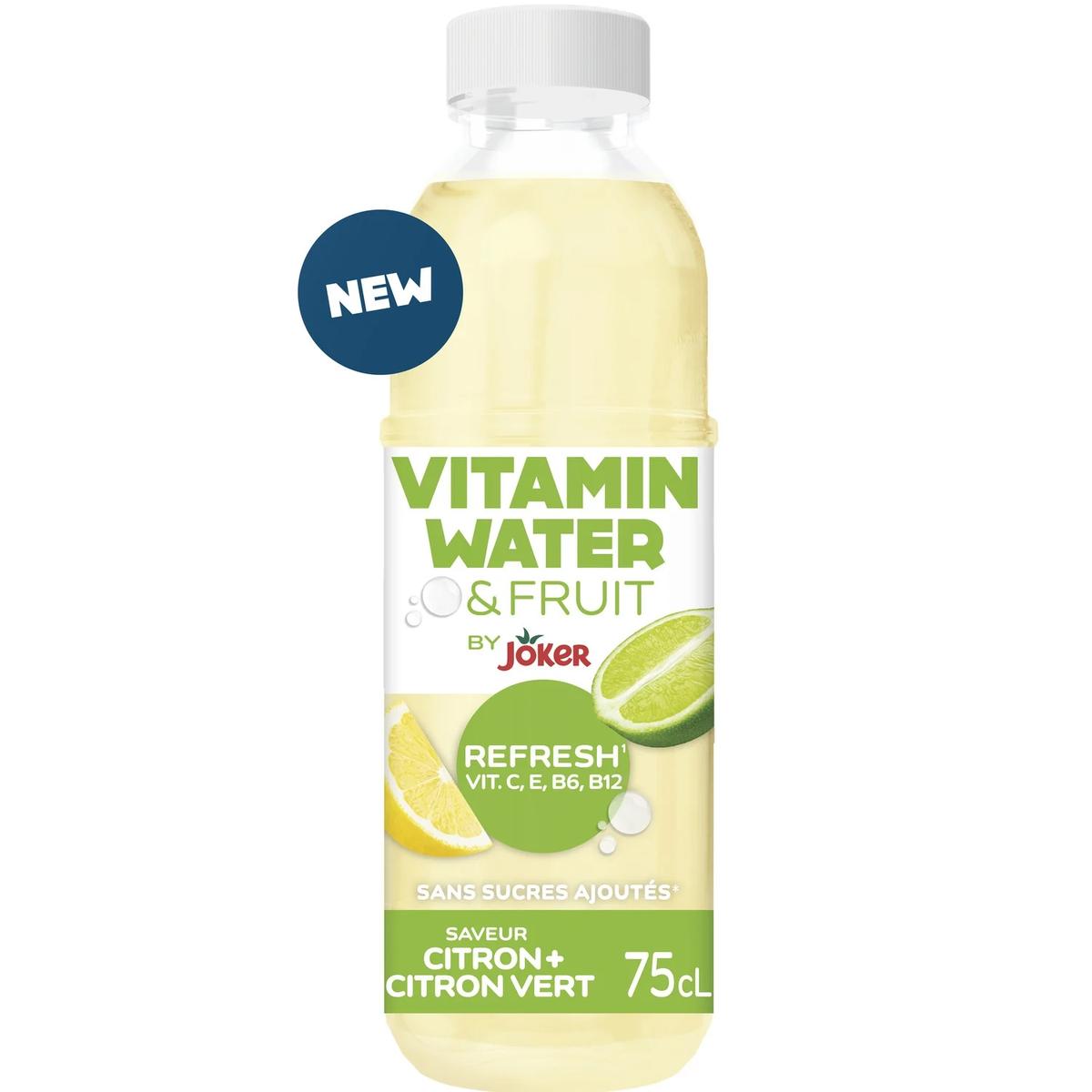 3123349018011 - Joker Vitamin Water & Fruit - Eau plate aromatisée refresh au citron et citron vert