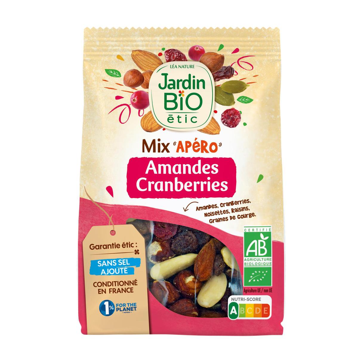 3456300018011 - Jardin Bio Etic - Mélange Amandes Cranberry bio