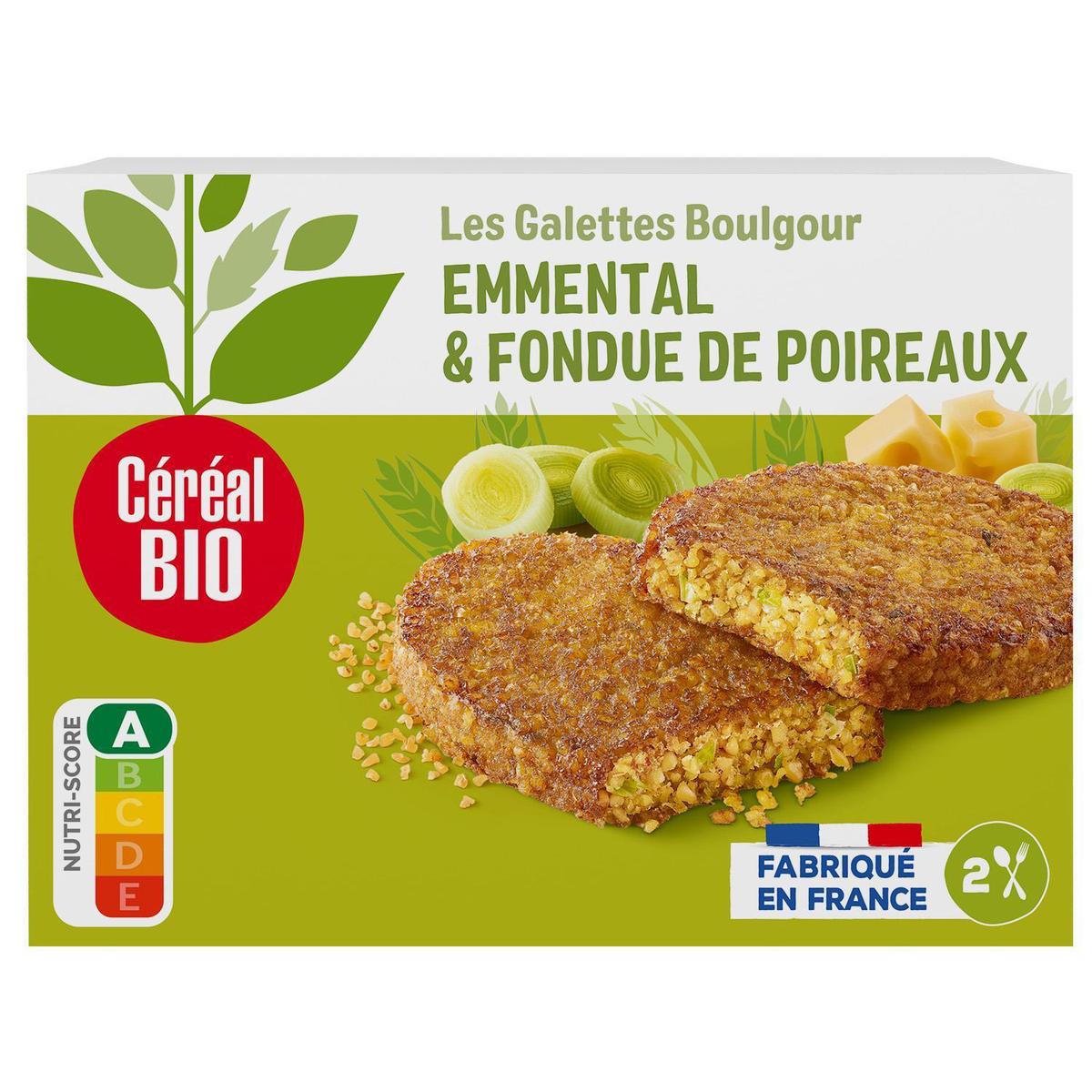3175681249011 - Céréal Bio - 2 Galettes Boulgour Emmental Fondue de Poireaux Bio
