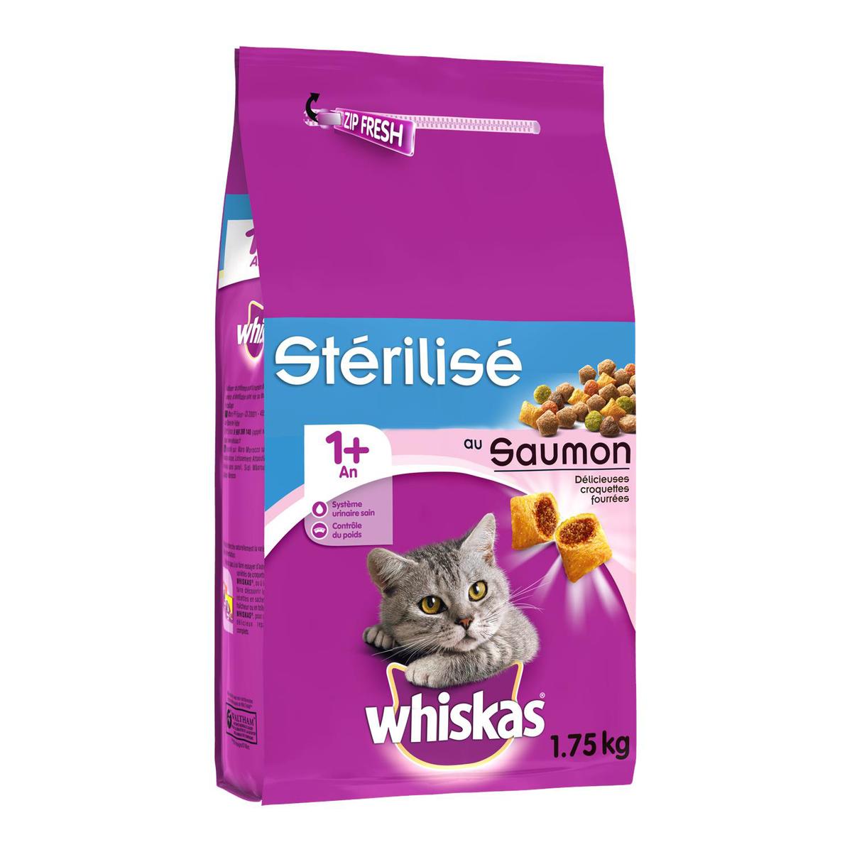 5998749129111 - Whiskas - Croquettes Saumon pour chat adulte stérilisé