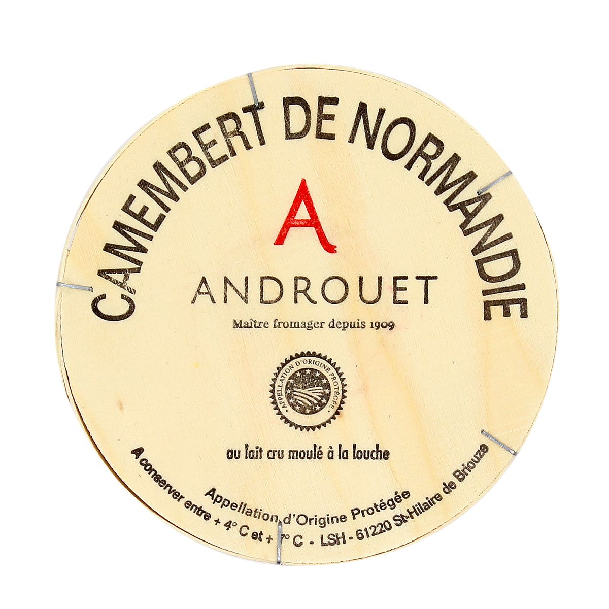 3332621044000 - Androuet, Maître Fromager - Camembert de Normandie AOP - Lait de vache cru