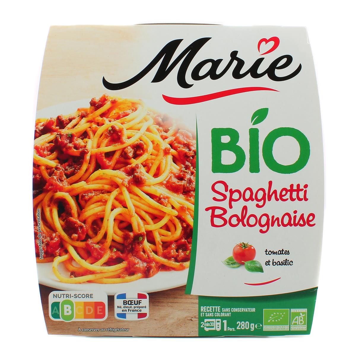 Livraison A Domicile Marie Spaghetti Bolognaise Bio 280g