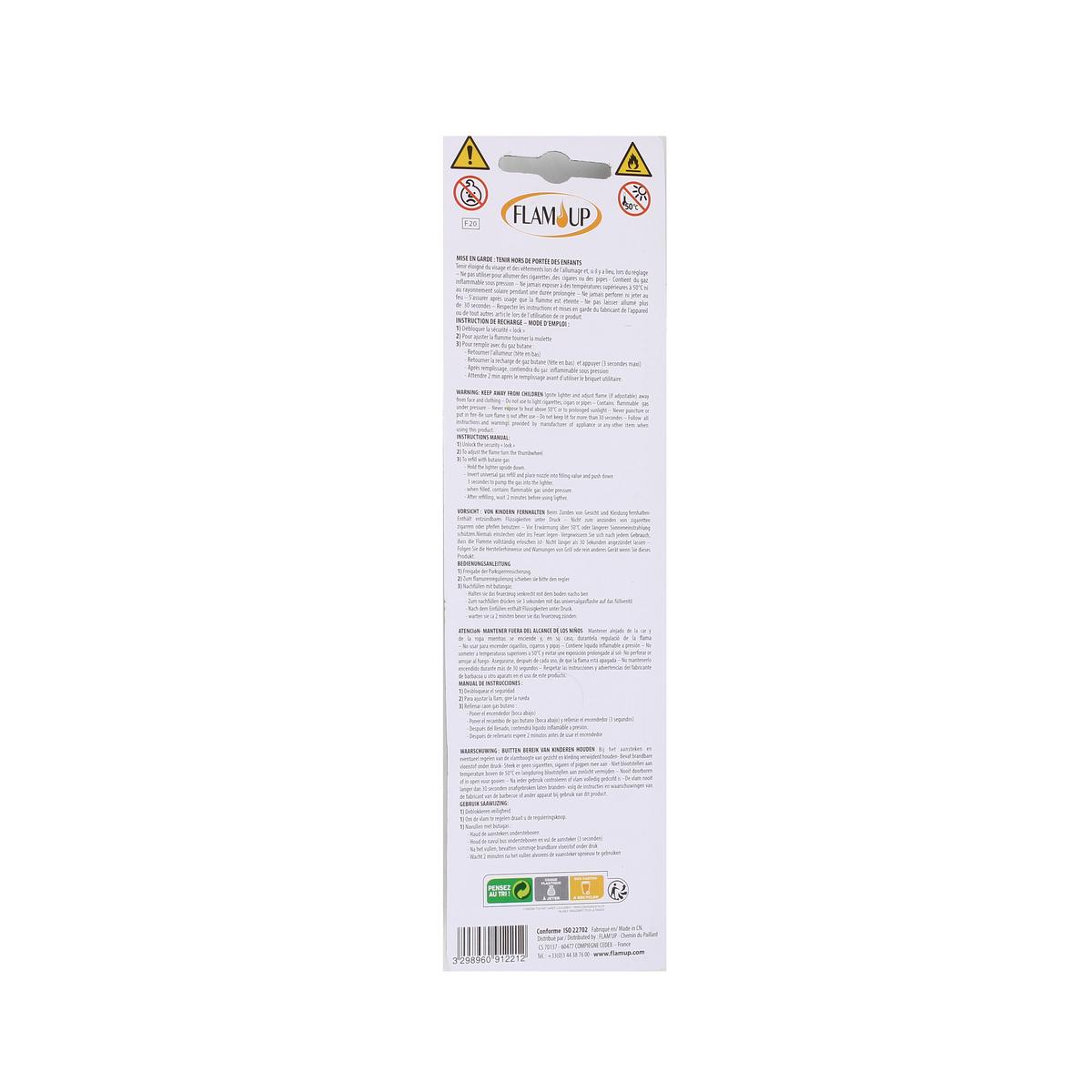 3298960912212 - Flam'Up - Allumeur électronique Fuego Compact et Rigide