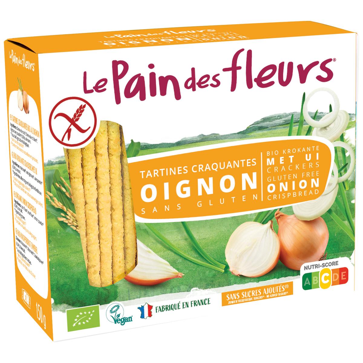 3380380072512 - Le pain des fleurs - Tartines Craquantes Apéritif  Bio à l'Oignon