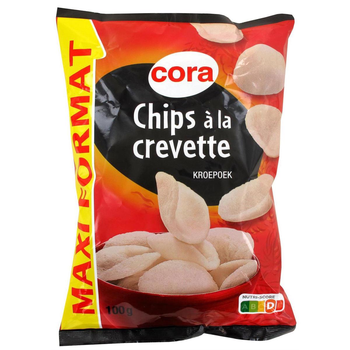 Livraison à domicile Cora Chips de crevettes maxi format, 100G