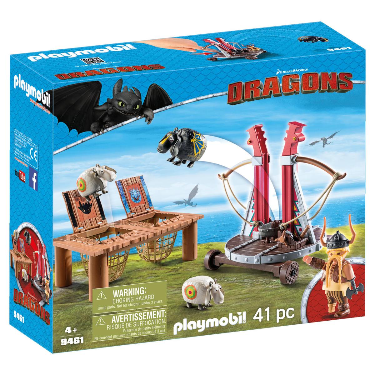 4008789094612 - PLAYMOBIL® Dragons - Gueulfor avec baliste lance-mouton