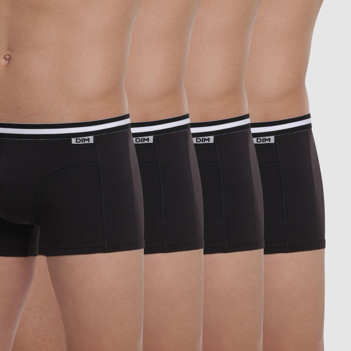 3610860655912 - Dim - Lot de 4 boxers Noirs Ecodim