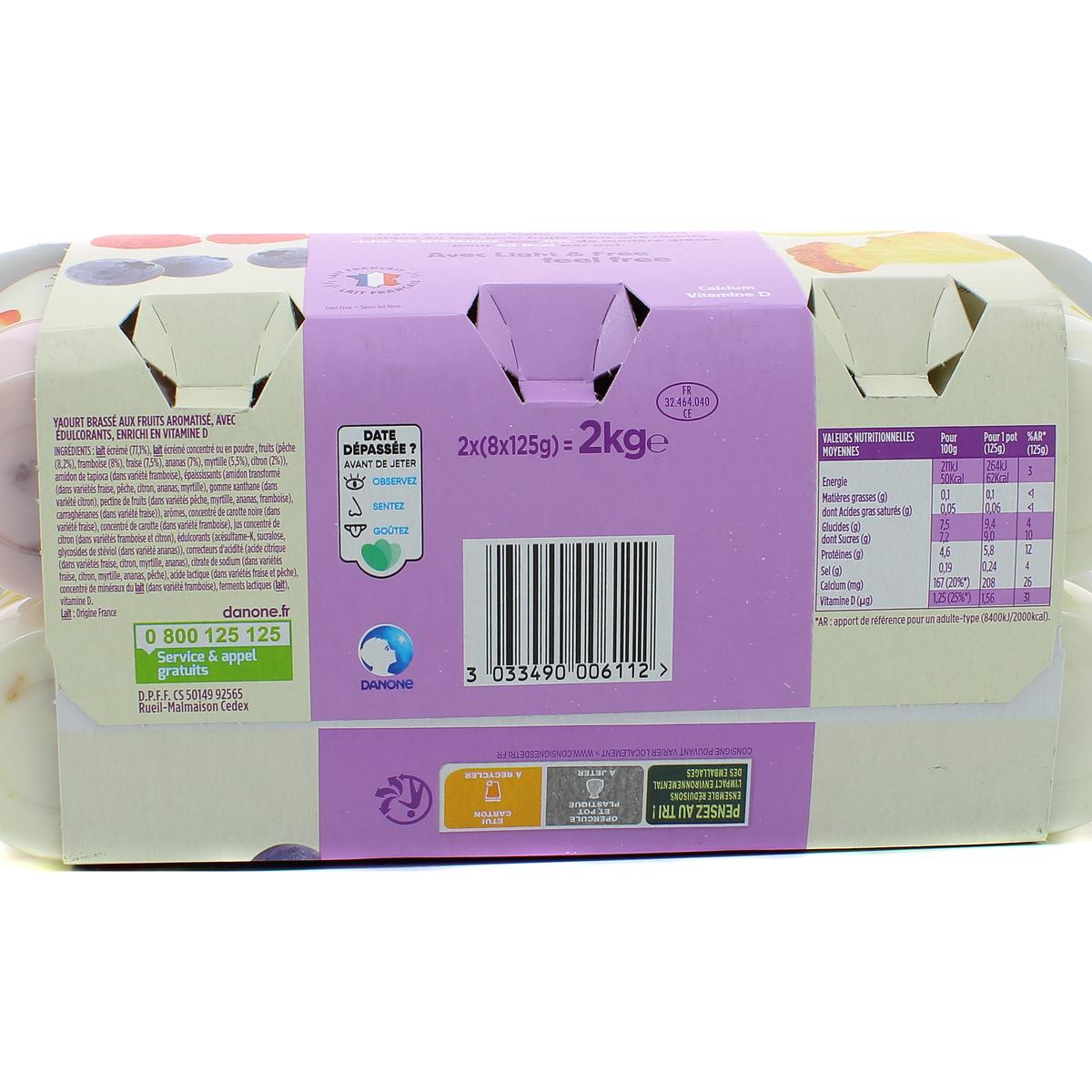 3033490006112 - Light&Free - Yaourts Panachés 0%