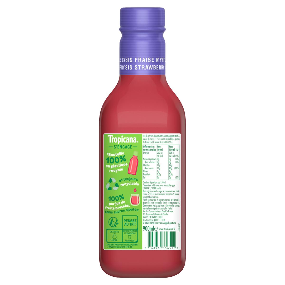 3168930156512 - Tropicana - Cassis, Fraise, Myrtilles
