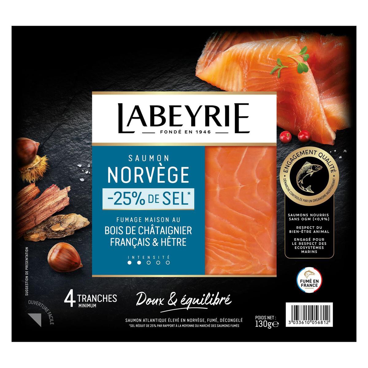 3033610056812 - Labeyrie - Saumon fumé Le Savoureux de Norvège -25% de sel