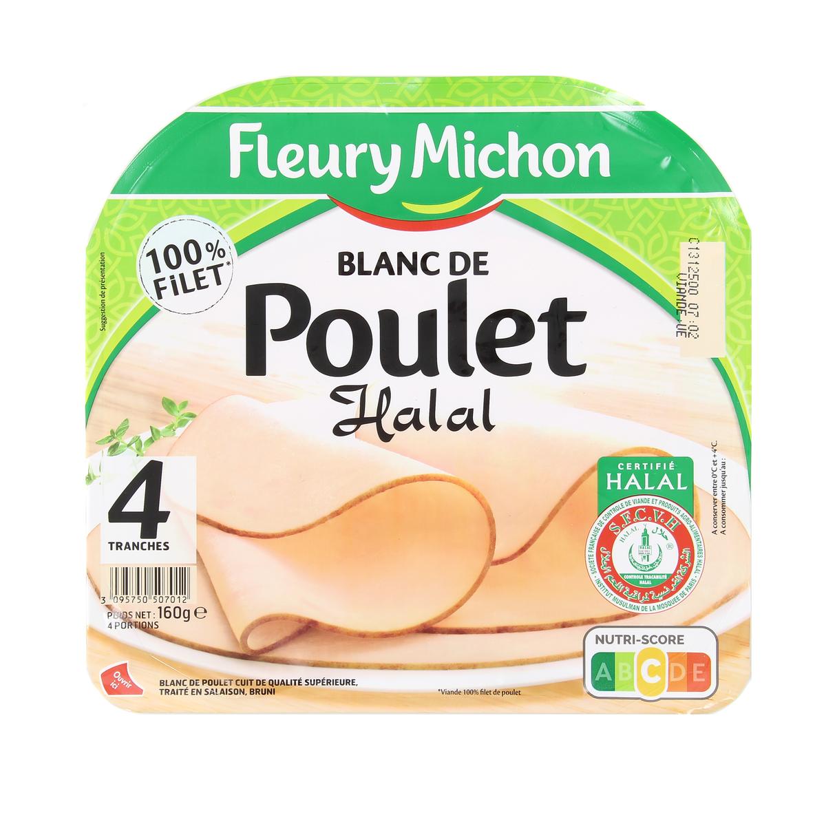 Achat Vente Fleury Michon Blanc De Poulet Halal 160g 4 Tranches