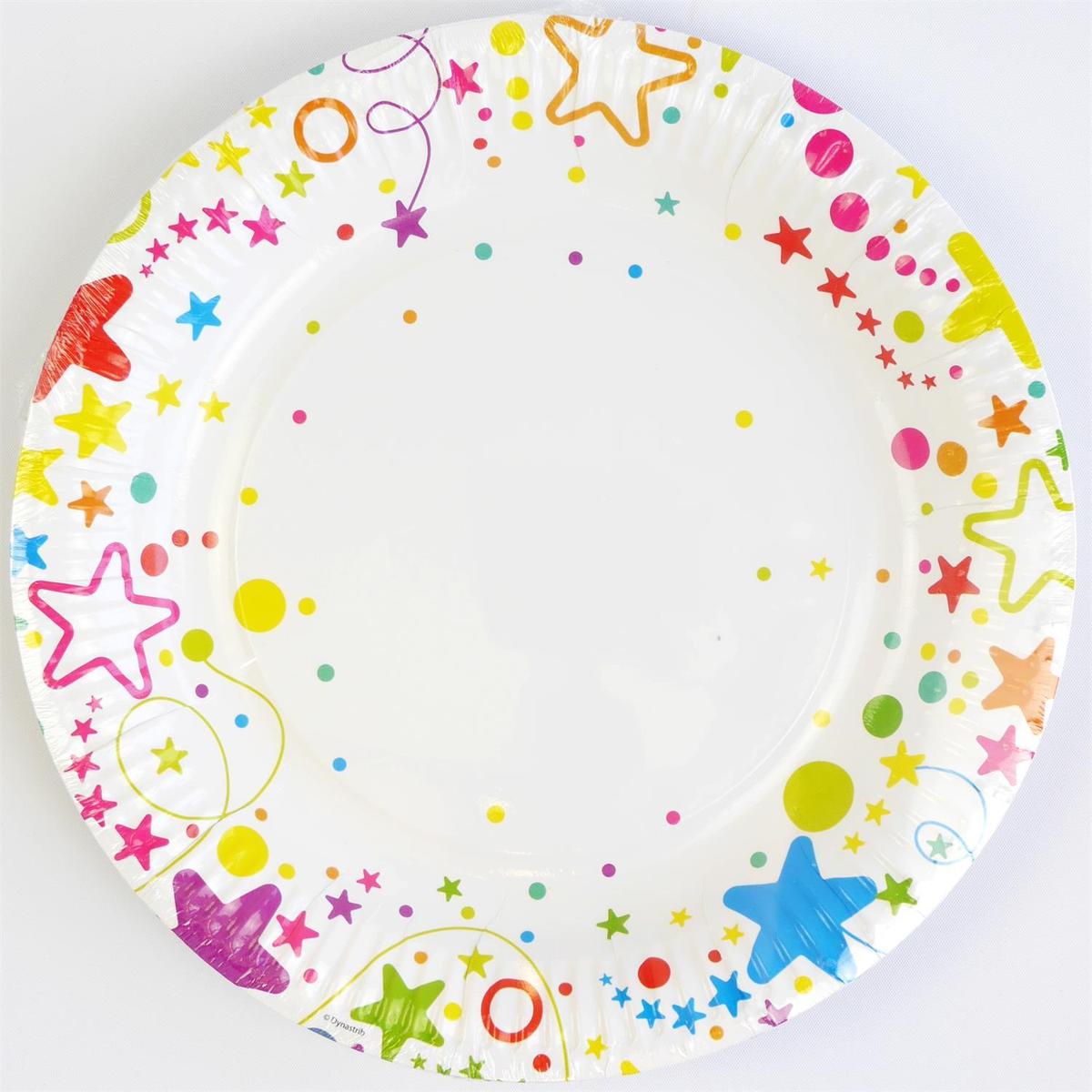 3760126008812 - Dyna Party - 6 assiettes en carton Méli Mélo