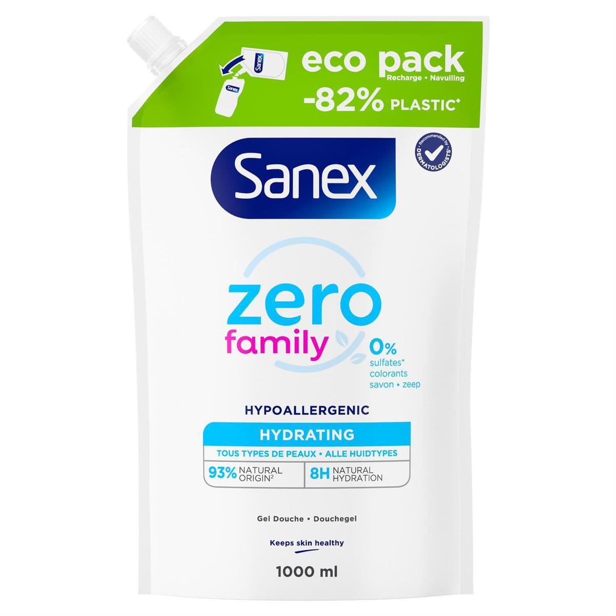 8718951481213 - Sanex - Gel douche Hydratant Hypoallergénique Family recharge