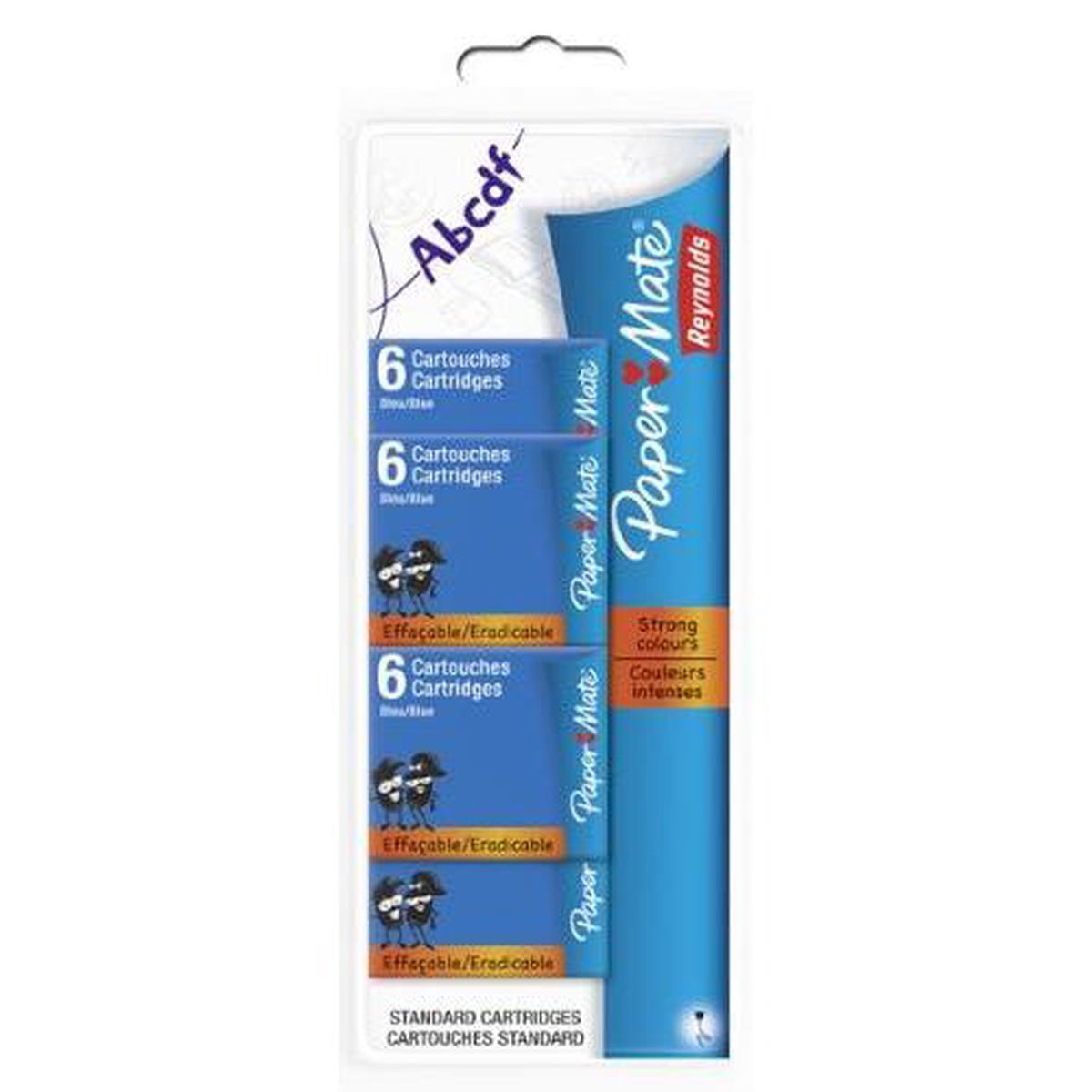 3501170671313 - Papermate - Cartouches courtes d'encre bleue effaçable