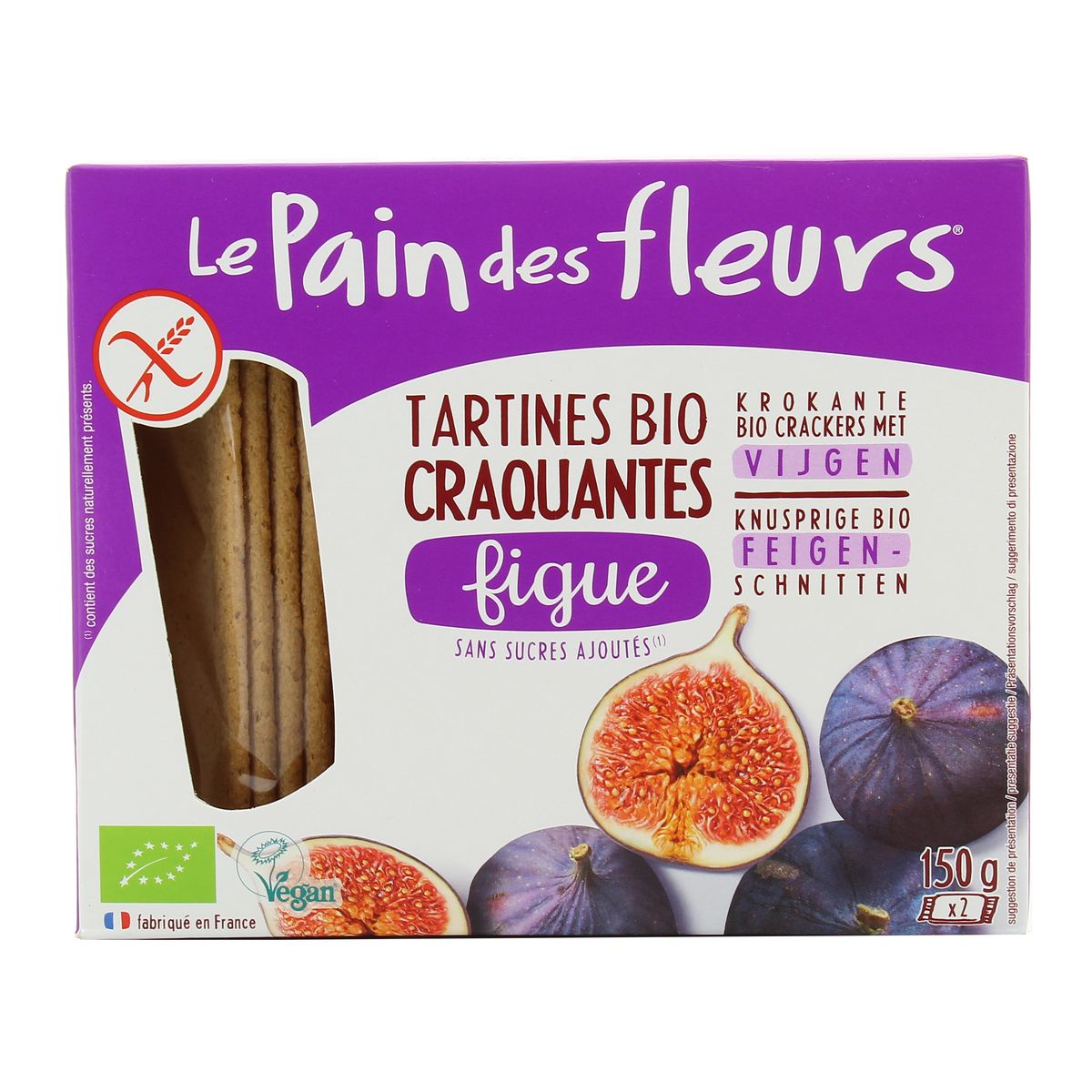 Acheter Le Pain Des Fleurs Tartines Craquantes Bio A La Figues 150g