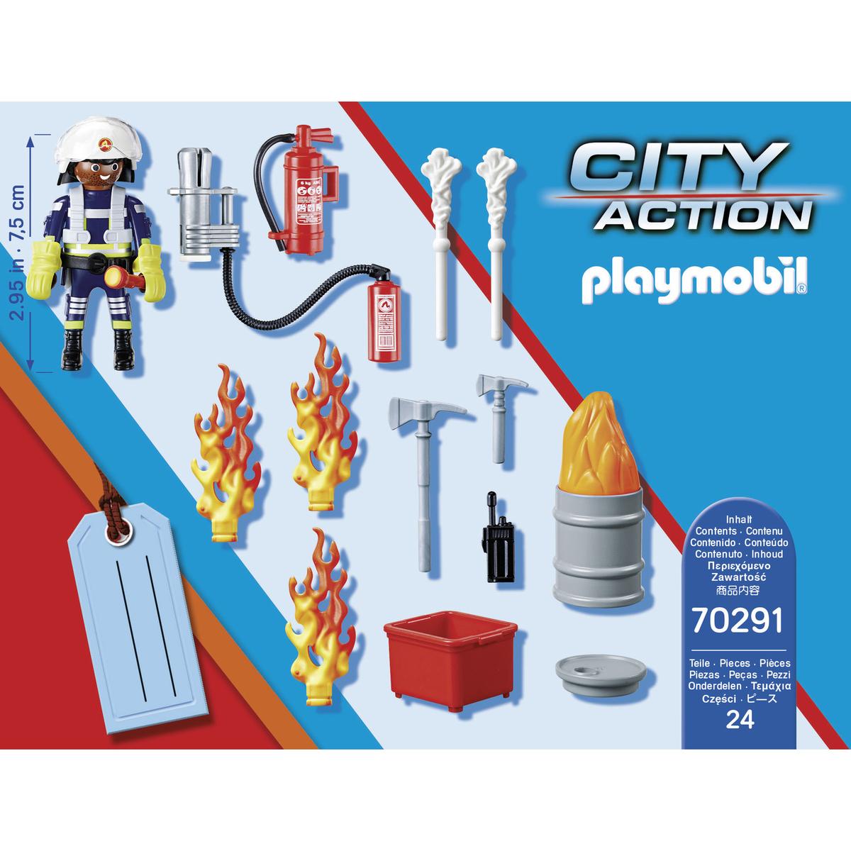 Livraison A Domicile Playmobil City Action Set Cadeau Pompier