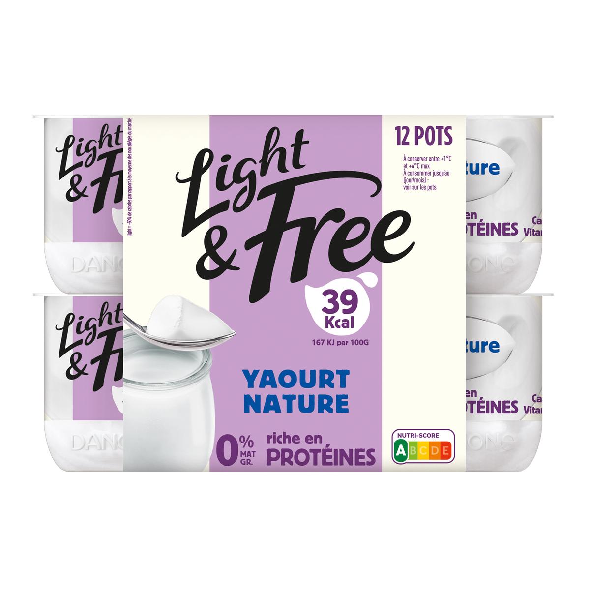 3033490006013 - Light&Free - Yaourt nature 0%