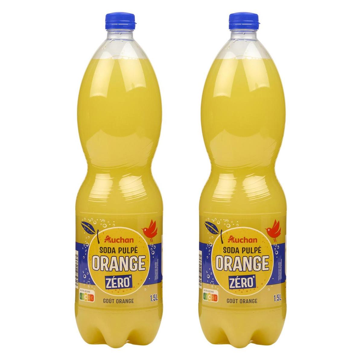 2050000406713 - Auchan - Soda pulpée à l'orange zéro
