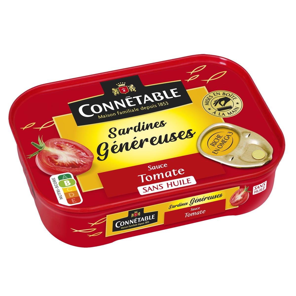3263670128413 - Connetable - Sardines Généreuses Sauce Tomate sans Huile