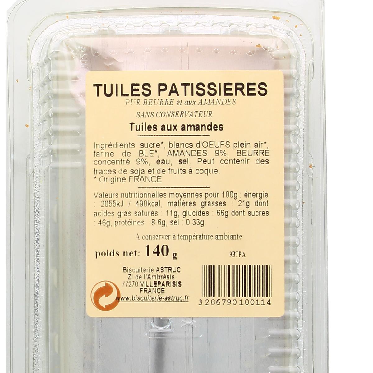 3286790100114 - Biscuiterie Astruc - Tuile aux amandes