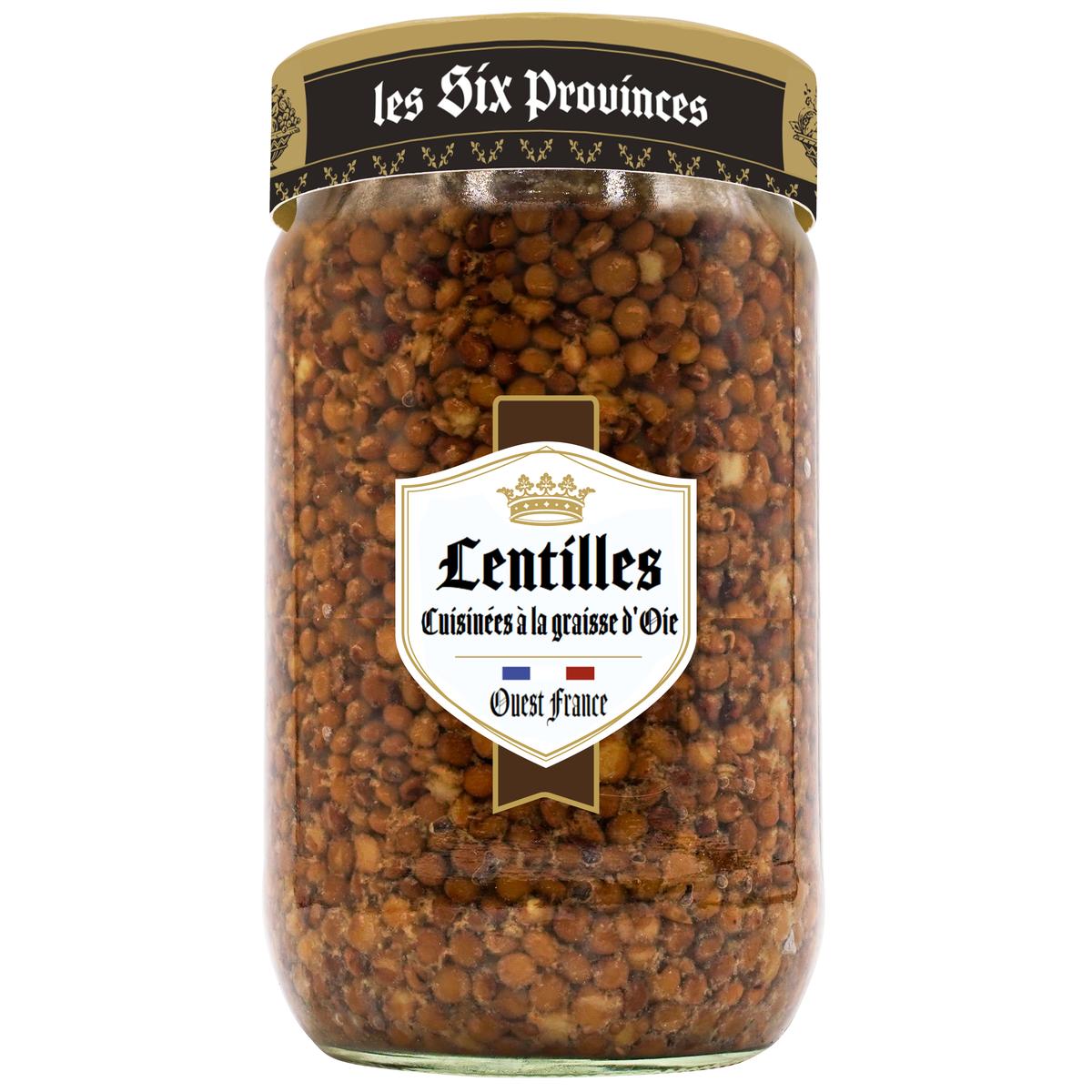 3760049550214 - Les Six Provinces - Lentilles Cuisinées à la Graisse d'Oie