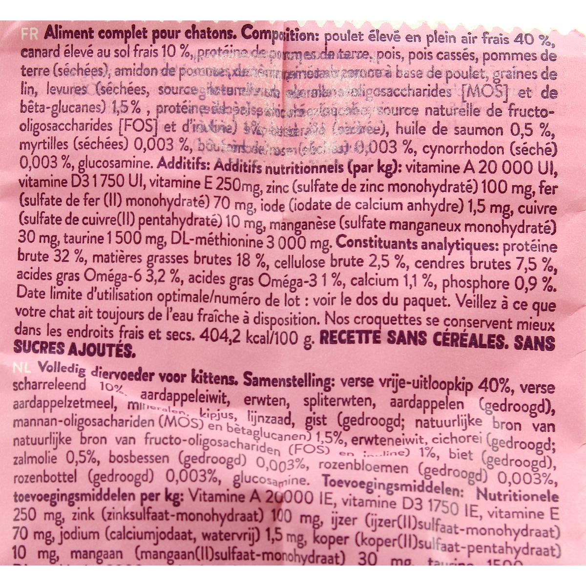 5407009640414 - Edgard Cooper - Croquettes Canard et Poulet sans céréales pour chaton