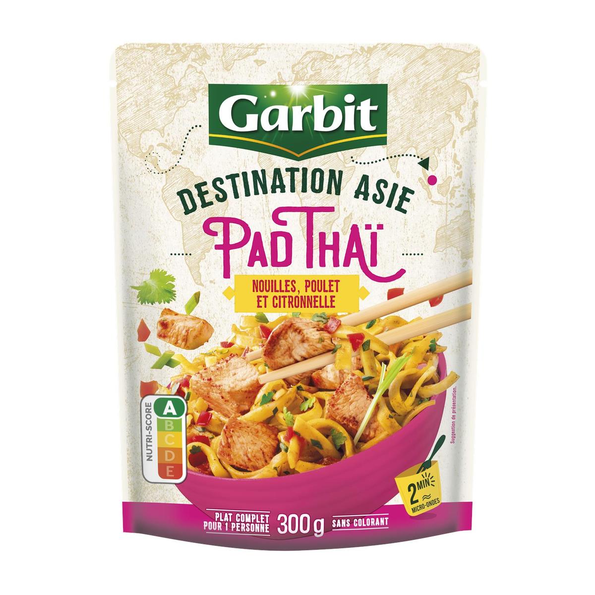 Achat / Vente Garbit Pad Thai Nouilles Poulet et Citronnelle, 300g