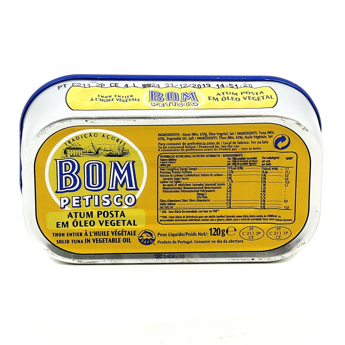 5601029004014 - Bom Petisco - Thon entier à l'huile végétale