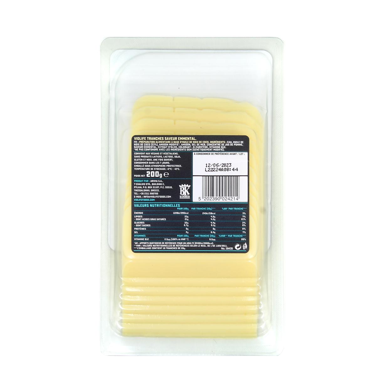 5202390024214 - Violife - Tranches Vegan Saveur Emmental