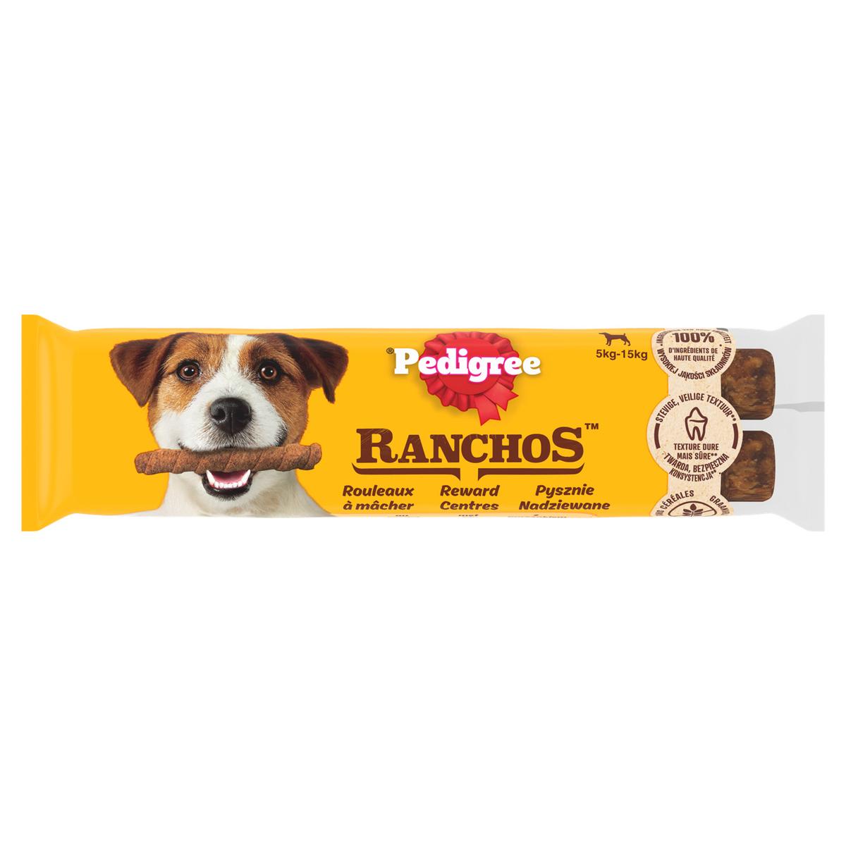 4008429155314 - Pedigree - Rouleau à mâcher au poulet Ranchos Mini - Friandise pour chien moyen