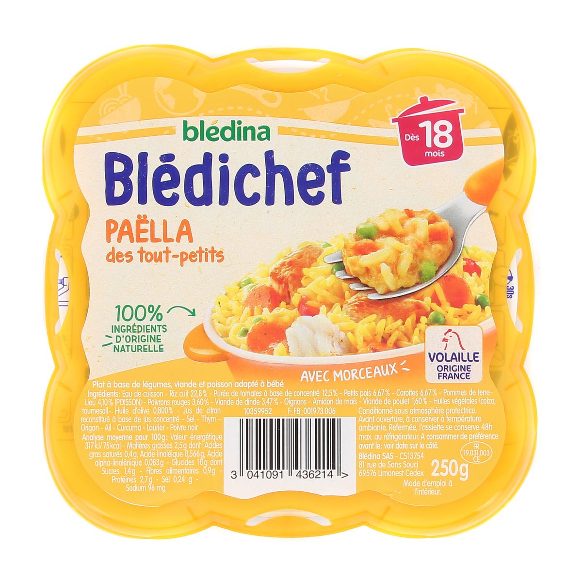 Livraison A Domicile Bledichef Paella Des Touts Petits Des 18 Mois 250g