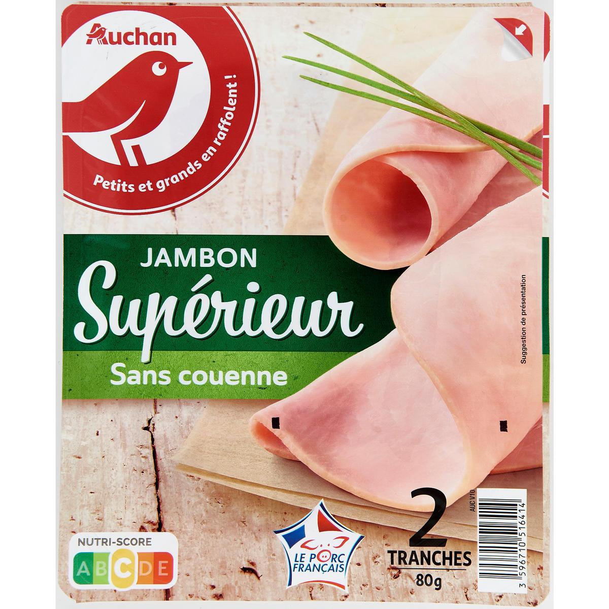 3596710516414 - Auchan - Jambon Supérieur Sans Couenne