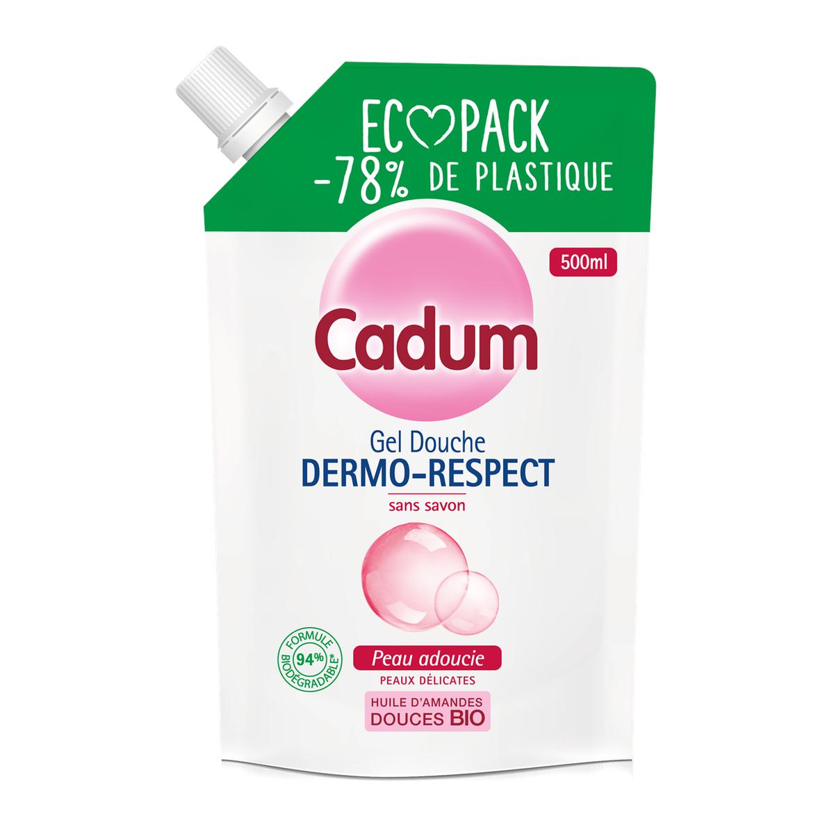Cadum gel douche dermo-respect sans savon peaux délicates 450 ml