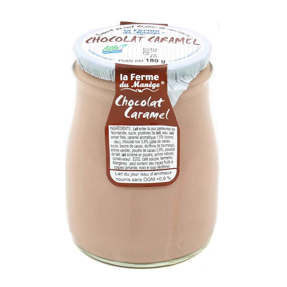 Achat La Ferme du manège Yaourt Chocolat Caramel au lait entier, 180g